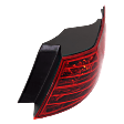 Passenger Side, Outer Tail Light, with Bulb, Halogen, Clear and Red Lens, Korea Built Vehicle, Except Hybrid Model