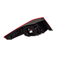 Passenger Side, Outer Tail Light, with Bulb, Halogen, Clear and Red Lens, Korea Built Vehicle, Except Hybrid Model