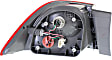 Passenger Side, Outer Tail Light, with Bulb, Halogen, Red Lens, New Body Style