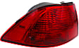 Driver Side, Outer Tail Light, with Bulb, Halogen, Red Lens