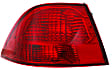 Driver Side, Outer Tail Light, with Bulb, Halogen, Red Lens