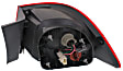 Driver Side, Outer Tail Light, with Bulb, Halogen, Red Lens