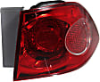 Passenger Side, Outer Tail Light, with Bulb, Halogen, Clear and Red Lens, New Body Style, Production Date From July 2006