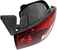 Passenger Side, Outer Tail Light, with Bulb, Halogen, Clear and Red Lens, New Body Style, Production Date From July 2006