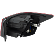 Driver Side, Outer Tail Light, with Bulb, Halogen, Clear and Red Lens, Sedan, CAPA CERTIFIED