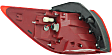 Passenger Side, Outer Tail Light, with Bulb, Halogen, Red Lens