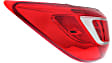 Driver Side, Outer Tail Light, with Bulb, Halogen, Red Lens