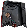 Passenger Side, Outer Tail Light, with Bulb, Halogen, Clear and Red Lens