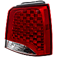 Passenger Side, Outer Tail Light, with Bulb, Halogen, Clear and Red Lens, CAPA CERTIFIED