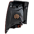 Passenger Side, Outer Tail Light, with Bulb, Halogen, Clear and Red Lens, CAPA CERTIFIED