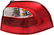 Passenger Side, Outer Halogen Tail Light, With bulb(s), OE Replacement, Hatchback