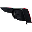 Passenger Side, Outer Tail Light, with Bulb, Halogen, Red Lens, Except Hybrid Model, USA Built Vehicle