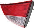 Passenger Side, Inner Tail Light, with Bulb, Halogen, Clear and Red Lens