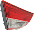 Driver Side, Inner Tail Light, with Bulb, Halogen, Clear and Red Lens