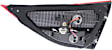 Driver Side, Inner Tail Light, with Bulb, Halogen, Clear and Red Lens