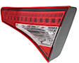 Passenger Side, Inner Tail Light, with Bulb, LED, Clear and Red Lens