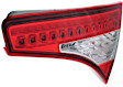 Passenger Side, Inner Tail Light, with Bulb, LED, Clear and Red Lens