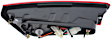 Passenger Side, Inner Tail Light, with Bulb, LED, Clear and Red Lens