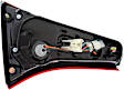 Passenger Side, Inner Tail Light, with Bulb, LED, Clear and Red Lens
