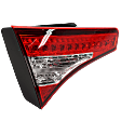 Driver Side, Inner Tail Light, with Bulb, LED, Clear and Red Lens