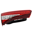 Driver Side, Inner Tail Light, with Bulb, LED, Clear and Red Lens