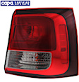 Passenger Side, Outer Tail Light, with Bulb, Halogen, Clear and Red Lens, CAPA CERTIFIED