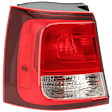 Driver Side, Outer Tail Light, with Bulb, Halogen, Clear and Red Lens