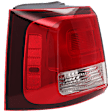 Driver Side, Outer Tail Light, with Bulb, Halogen, Clear and Red Lens, CAPA CERTIFIED