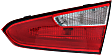 Passenger Side, Inner Tail Light, with Bulb, Halogen, Clear and Red Lens, Standard Type, Sedan
