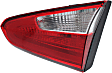 Passenger Side, Inner Tail Light, with Bulb, Halogen, Clear and Red Lens, Standard Type, Sedan