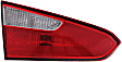 Driver Side, Inner Tail Light, with Bulb, Halogen, Clear and Red Lens, Standard Type, Sedan