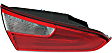 Driver Side, Inner Tail Light, with Bulb, Halogen, Clear and Red Lens, Standard Type, Sedan