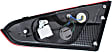 Driver Side, Inner Tail Light, with Bulb, Halogen, Clear and Red Lens, Standard Type, Sedan