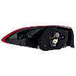 Passenger Side, Outer Tail Light, with Bulb, Halogen, Clear and Red Lens, Standard Type, Sedan