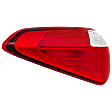 Driver Side, Outer Tail Light, with Bulb, Halogen, Clear and Red Lens, Standard Type, Sedan
