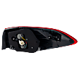 Driver Side, Outer Tail Light, with Bulb, Halogen, Clear and Red Lens, Standard Type, Sedan