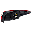 Driver Side, Outer Tail Light, with Bulb, Halogen, Clear and Red Lens, Standard Type, Sedan, CAPA CERTIFIED