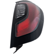 2014-2019 Kia Soul - Driver Side Tail Light, with Bulb, Halogen, Clear and Red Lens