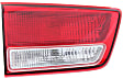 Driver Side, Inner Tail Light, with Bulb, Halogen, Clear and Red Lens, CAPA Certified