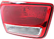 Driver Side, Inner Tail Light, with Bulb, Halogen, Clear and Red Lens, CAPA Certified