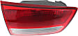 Driver Side, Inner Tail Light, with Bulb, Halogen, Clear and Red Lens, CAPA Certified