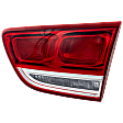 Passenger Side, Inner Tail Light, with Bulb, Halogen, Clear and Red Lens