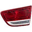 Passenger Side, Inner Tail Light, with Bulb, Halogen, Clear and Red Lens