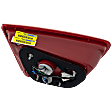Passenger Side, Inner Tail Light, with Bulb, Halogen, Clear and Red Lens