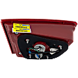 Passenger Side, Inner Tail Light, with Bulb, Halogen, Clear and Red Lens
