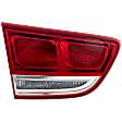 Driver Side, Inner Tail Light, with Bulb, Halogen, Clear and Red Lens, CAPA Certified