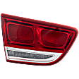 Driver Side, Inner Tail Light, with Bulb, Halogen, Clear and Red Lens, CAPA Certified