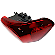 Passenger Side, Outer Tail Light, with Bulb, LED, Clear and Red Lens