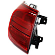 Driver Side, Outer Tail Light, with Bulb, LED, Clear and Red Lens