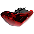 Driver Side, Outer Tail Light, with Bulb, LED, Clear and Red Lens